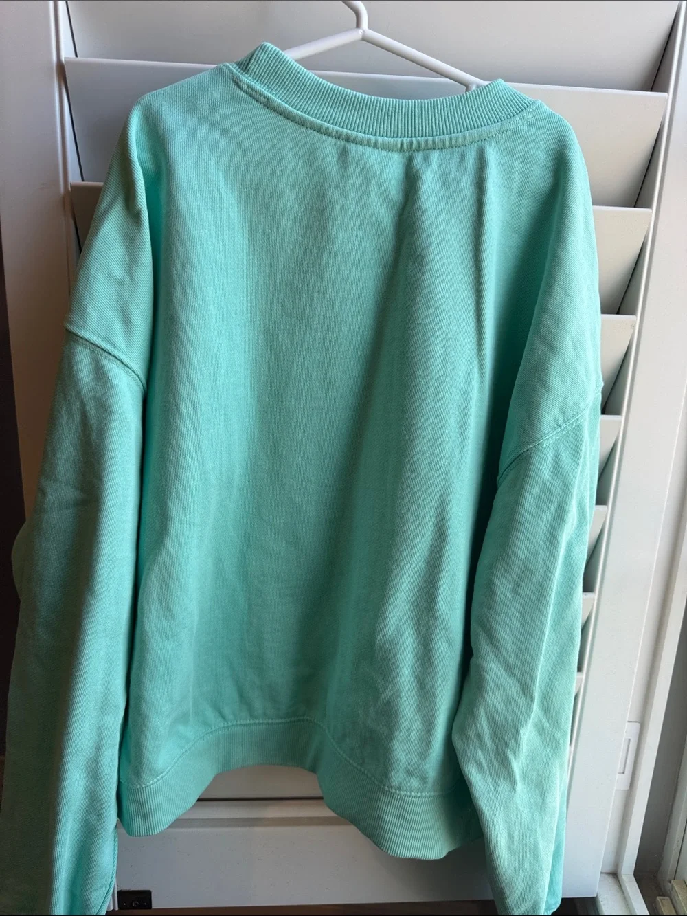 Zara Mint Graphic Crewneck Sweatshirt with Pink & Cream Logo & Matching Shorts